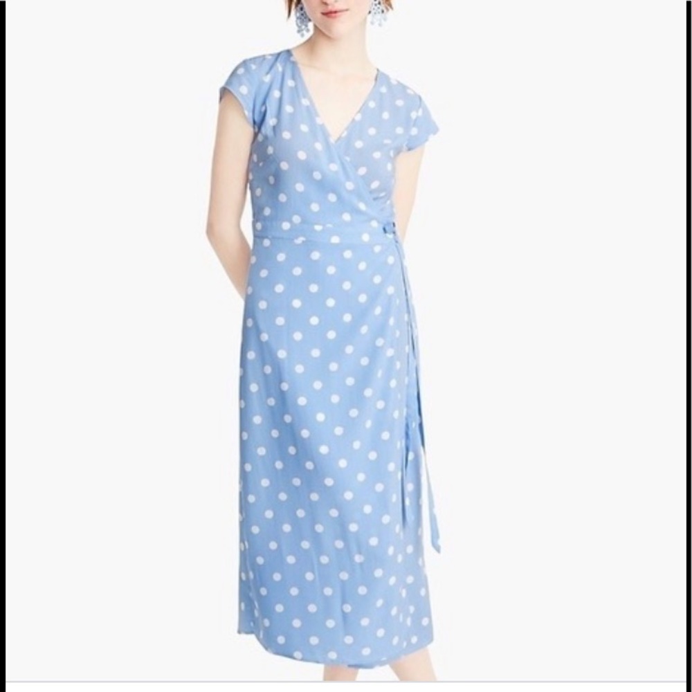 Jcrew Polka Dot Wrap Dress